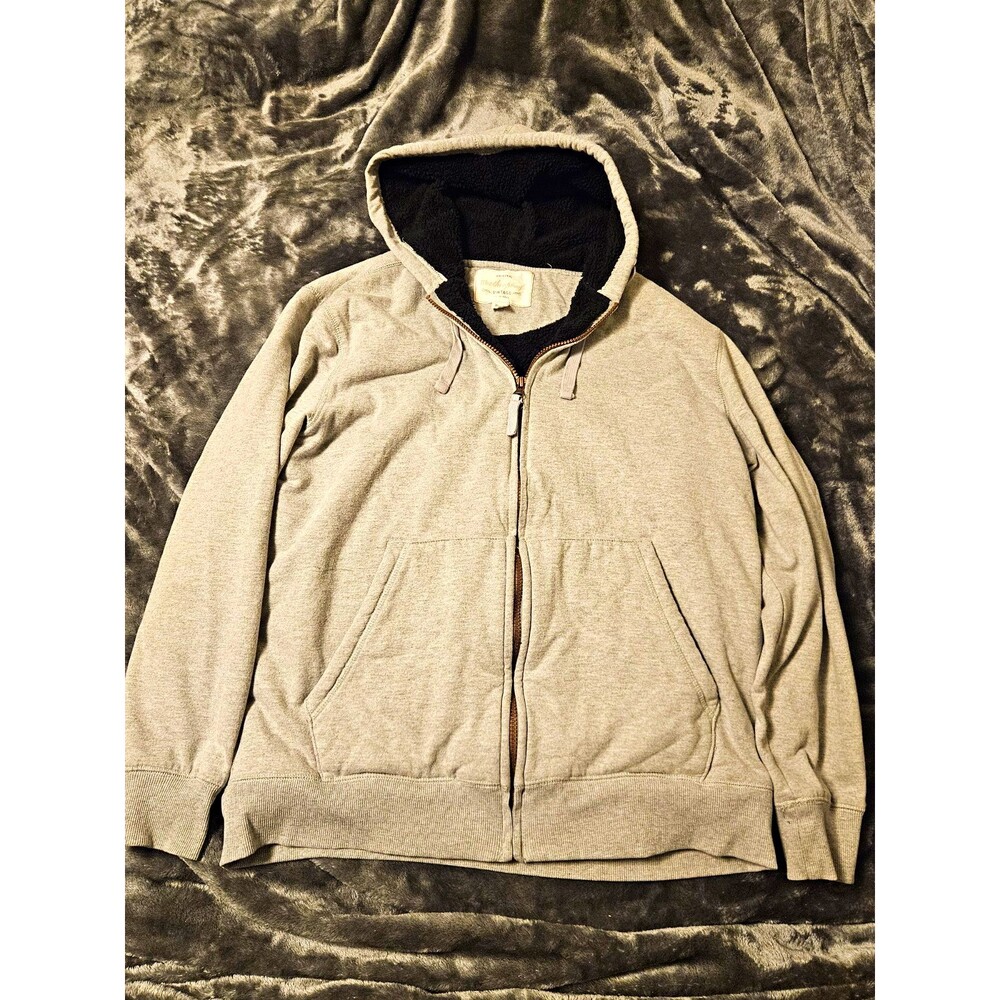 Weatherproof Vintage Men's Gray Full Zip Fleece Lined Hoodie w/ Pockets XL (L)